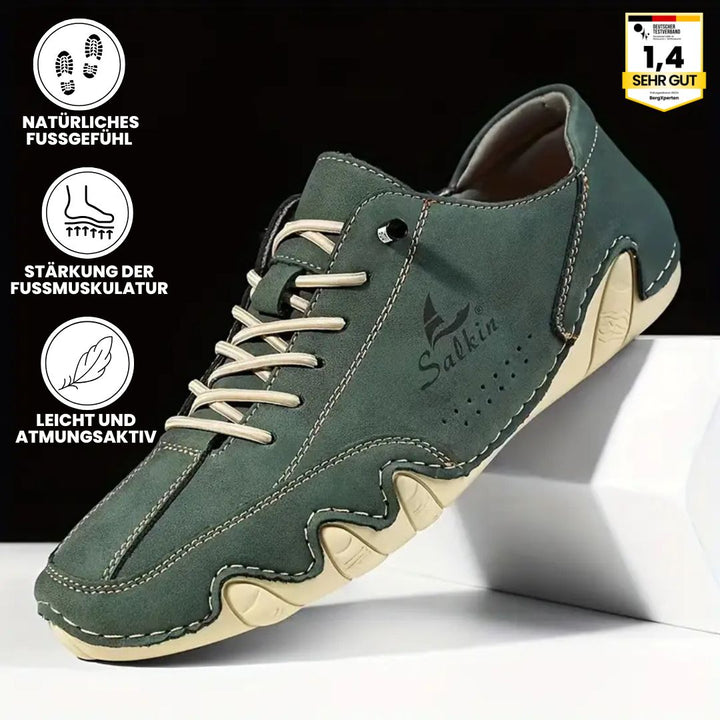 Ergonomische Barfußschuhe für Damen, blau, mit rutschfester Sohle und breitem Zehenraum für natürlichen Komfort und Halt.