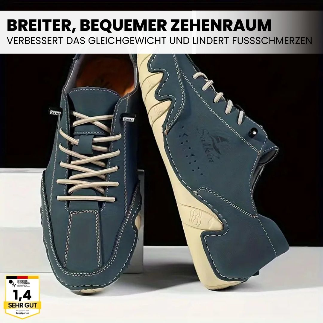 Ergonomische Barfußschuhe für Damen, blau, mit rutschfester Sohle und breitem Zehenraum für natürlichen Komfort und Halt.