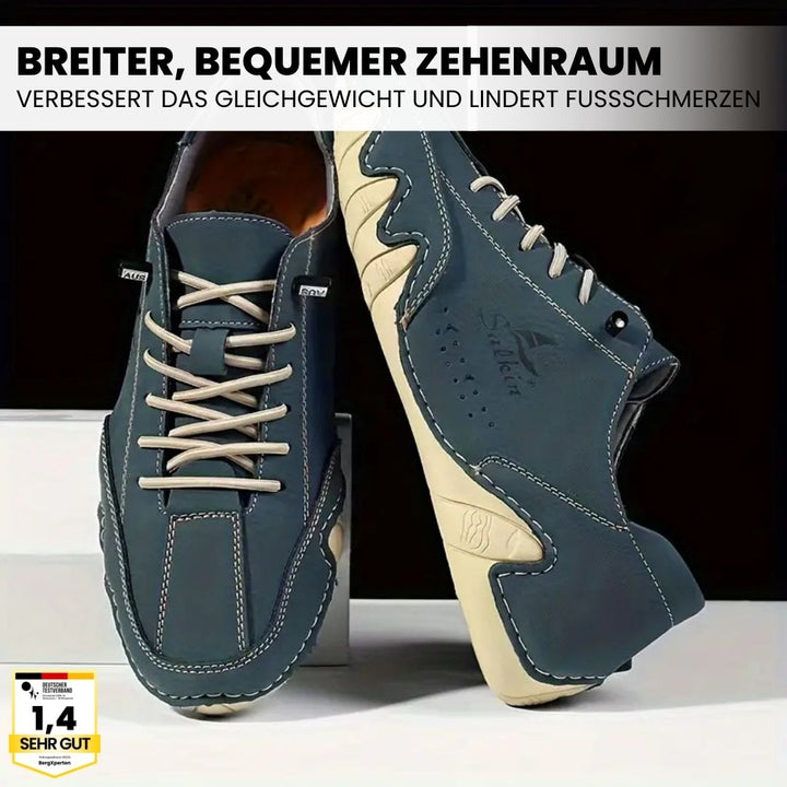 Ergonomische Barfußschuhe für Damen, blau, mit rutschfester Sohle und breitem Zehenraum für natürlichen Komfort und Halt.