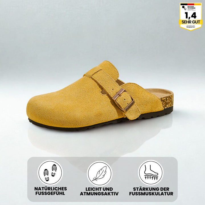 Ergonomische Damen Clogs mit rutschfester Sohle, breitem Zehenbereich und atmungsaktivem Design für Komfort und Sicherheit.