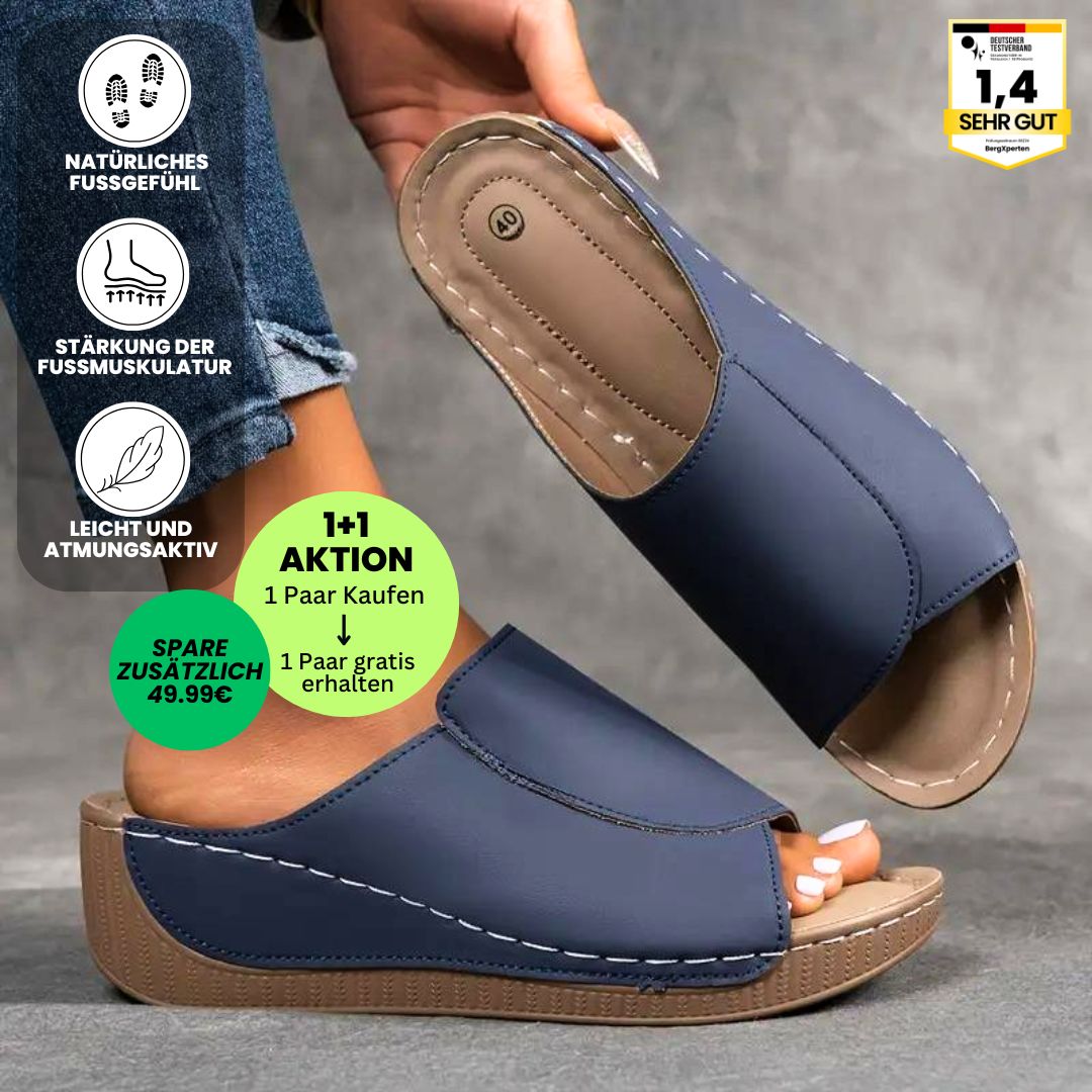 Ergonomische Damen-Sandalen mit rutschfester Sohle, in Weiß, bieten Komfort und Stabilität für jeden Anlass.
