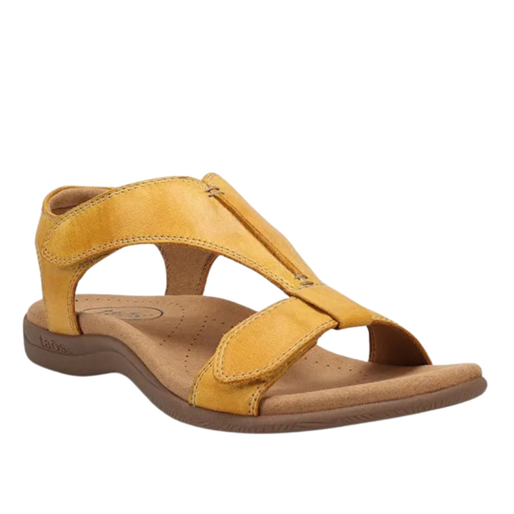 Ergonomische Damensandalen mit orthopädischem Fußbett und rutschfester Sohle, ideal für schmerzlindernden Komfort.