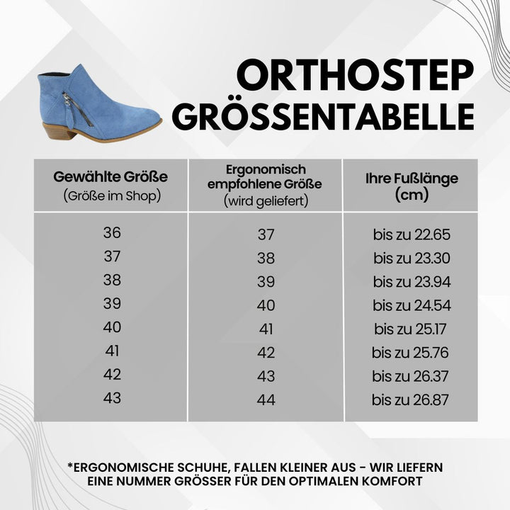 "Ergonomische Damenstiefelette, braun, flexible Sohle, stabiler Halt, orthopädisch empfohlen für schmerzfreies Gehen."