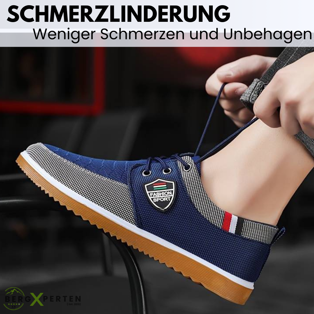 "Ergonomische Herrenschuhe mit rutschfester Sohle, breite Zehenbox, atmungsaktiv, ideal für Fußkomfort und Balance"