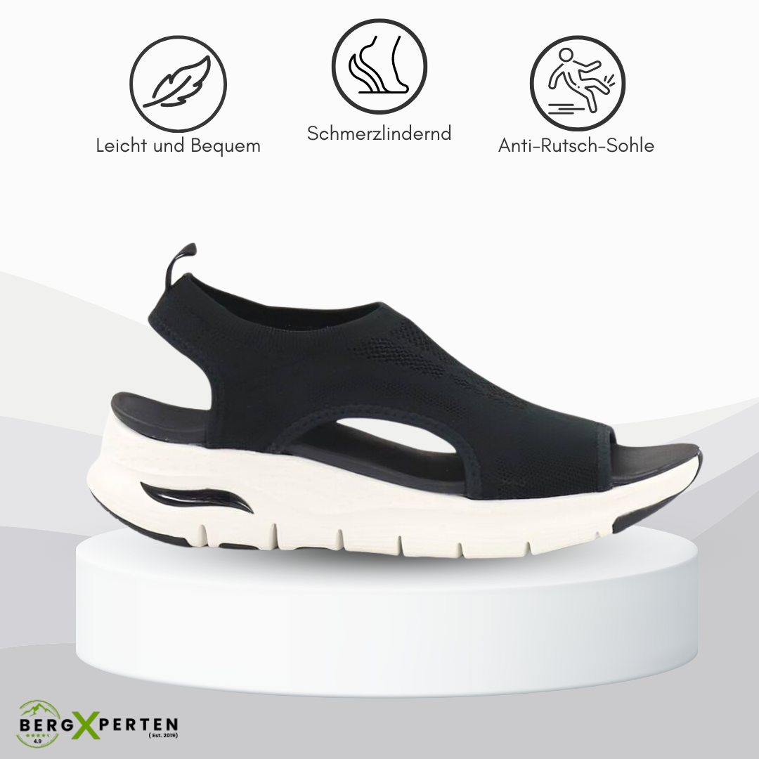 Ergonomische Komfort-Sandalen für Damen, braun, mit orthopädischem Design und rutschfester Sohle für Fußgesundheit.