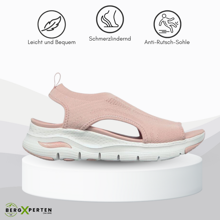 Ergonomische Komfort-Sandalen für Damen, braun, mit orthopädischem Design und rutschfester Sohle für Fußgesundheit.