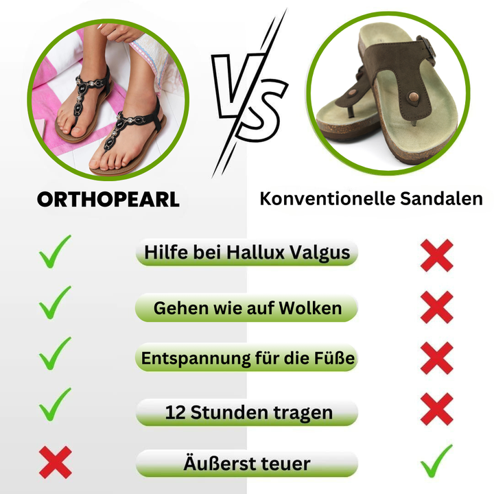 "Ergonomische OrthoPearl Sandalen, braun mit rutschfester Sohle, fördern Fußgesundheit und bieten höchsten Komfort."