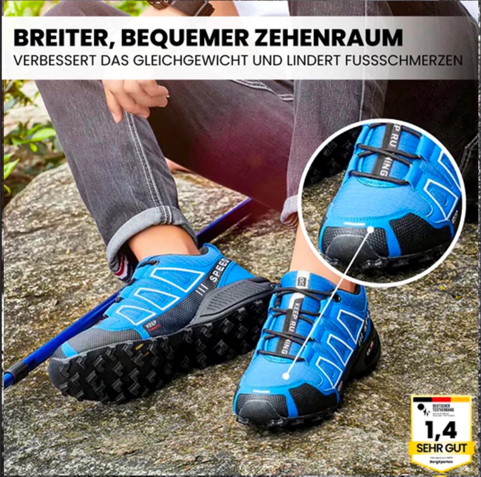 "Ergonomische OrthoTrekking Damenschuhe mit rutschfester Sohle und atmungsaktiver Struktur für Komfort und Schmerzlinderung."