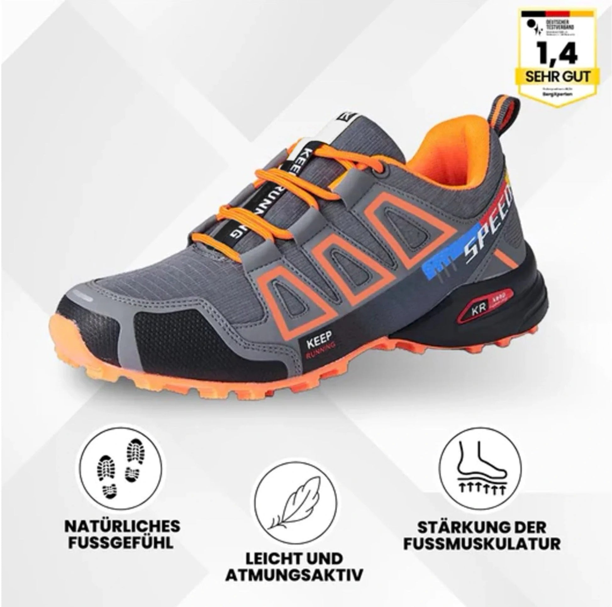 "Ergonomische OrthoTrekking Damenschuhe mit rutschfester Sohle und atmungsaktiver Struktur für Komfort und Schmerzlinderung."