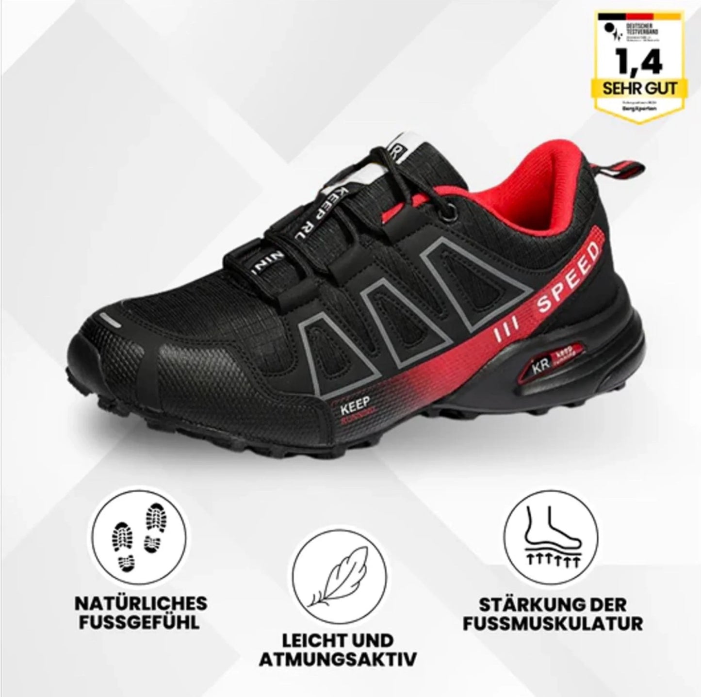 "Ergonomische OrthoTrekking Damenschuhe mit rutschfester Sohle und atmungsaktiver Struktur für Komfort und Schmerzlinderung."