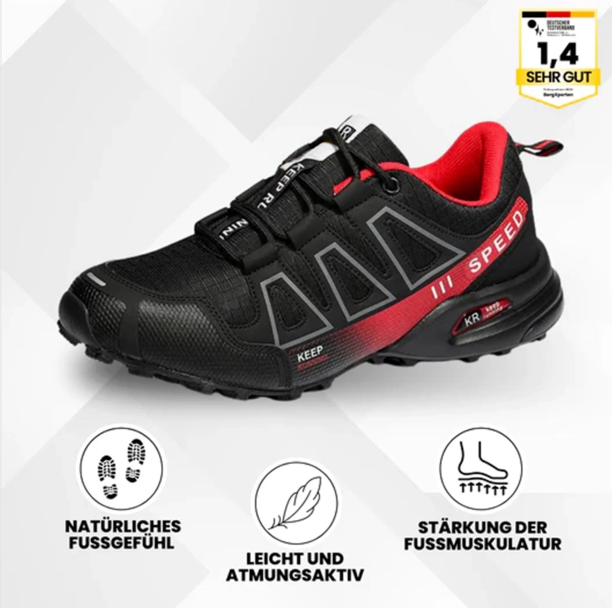 "Ergonomische OrthoTrekking Damenschuhe mit rutschfester Sohle und atmungsaktiver Struktur für Komfort und Schmerzlinderung."