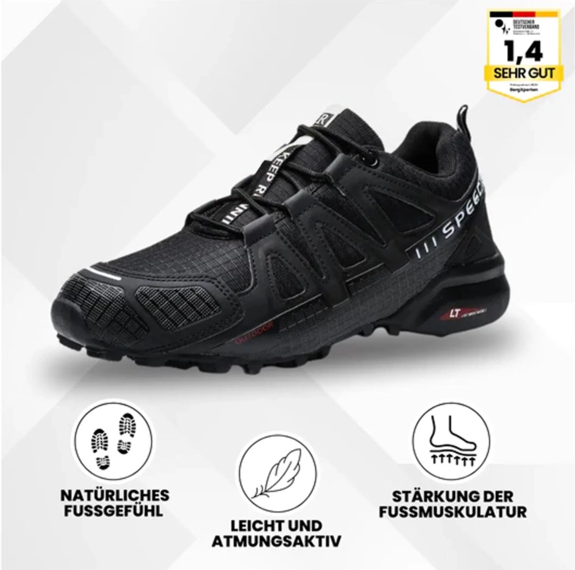 "Ergonomische OrthoTrekking Damenschuhe mit rutschfester Sohle und atmungsaktiver Struktur für Komfort und Schmerzlinderung."