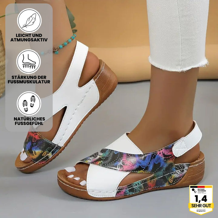 Ergonomische Sandalen für Damen in Blau, mit rutschfester Sohle und bequemem Sitz, ideal für ganztägigen Komfort.