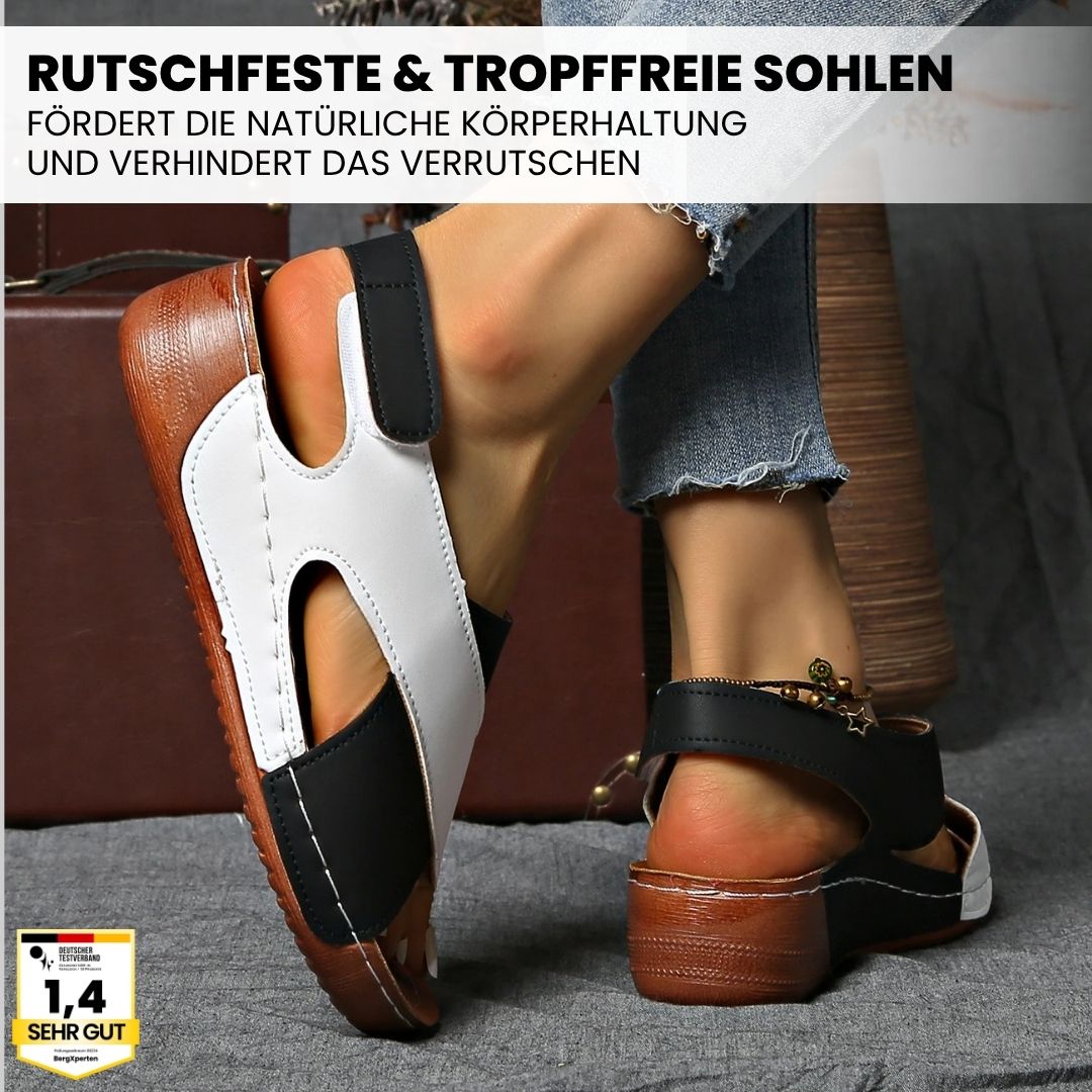 Ergonomische Sandalen für Damen in Blau, mit rutschfester Sohle und bequemem Sitz, ideal für ganztägigen Komfort.