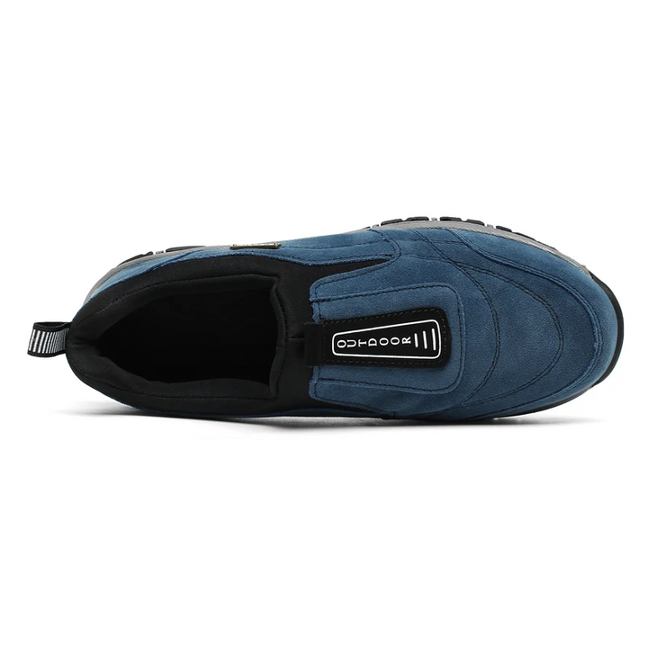 "Ergonomische schwarze orthopädische Schuhe, unisex, zur Schmerzlinderung, mit atmungsaktivem Material und leichter Sohle."