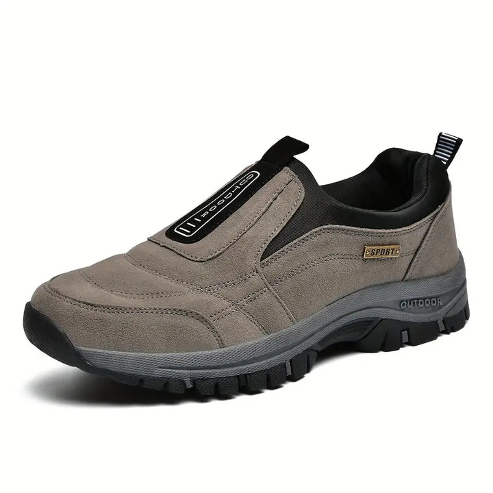 "Ergonomische schwarze orthopädische Schuhe, unisex, zur Schmerzlinderung, mit atmungsaktivem Material und leichter Sohle."