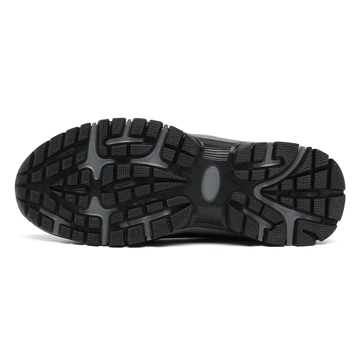 "Ergonomische schwarze orthopädische Schuhe, unisex, zur Schmerzlinderung, mit atmungsaktivem Material und leichter Sohle."