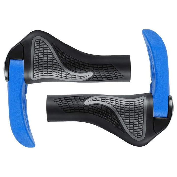 "Ergonomische, verstellbare Fahrradgriffe in Blau, Rot, Schwarz, Weiß aus Aluminium, ideal für komfortable Touren."