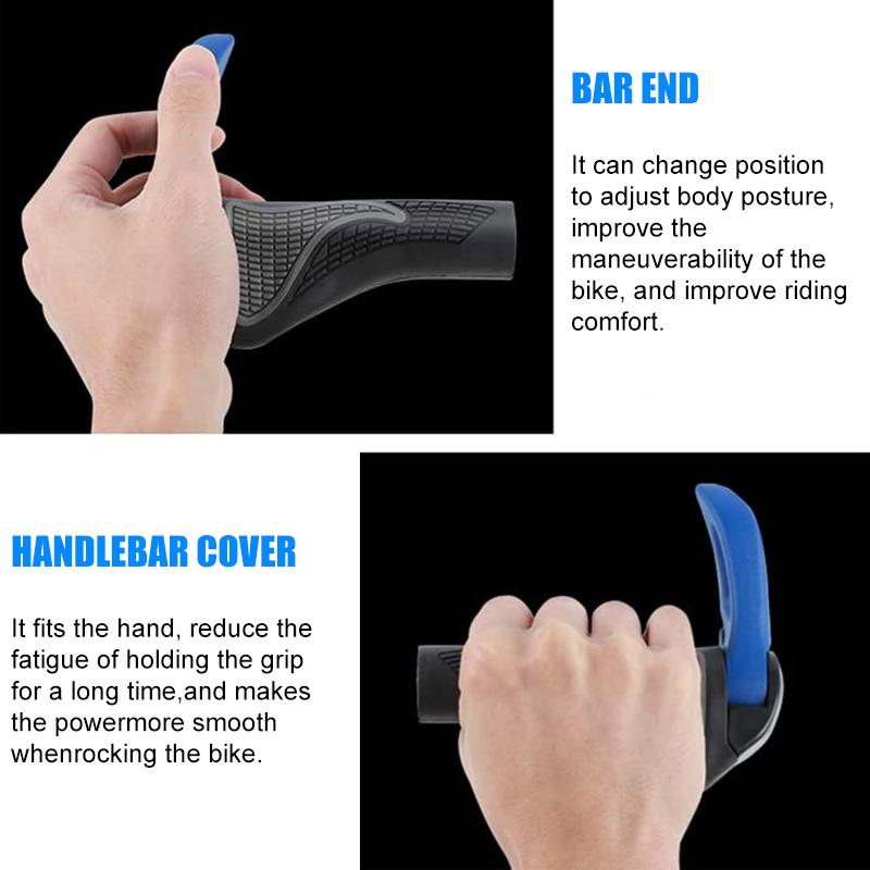 "Ergonomische, verstellbare Fahrradgriffe in Blau, Rot, Schwarz, Weiß aus Aluminium, ideal für komfortable Touren."