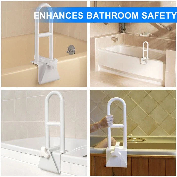 "Ergonomischer Badewannenhaltegriff für Senioren, weiß, sicherer Halt, keine Installation nötig, stilvolles Design"