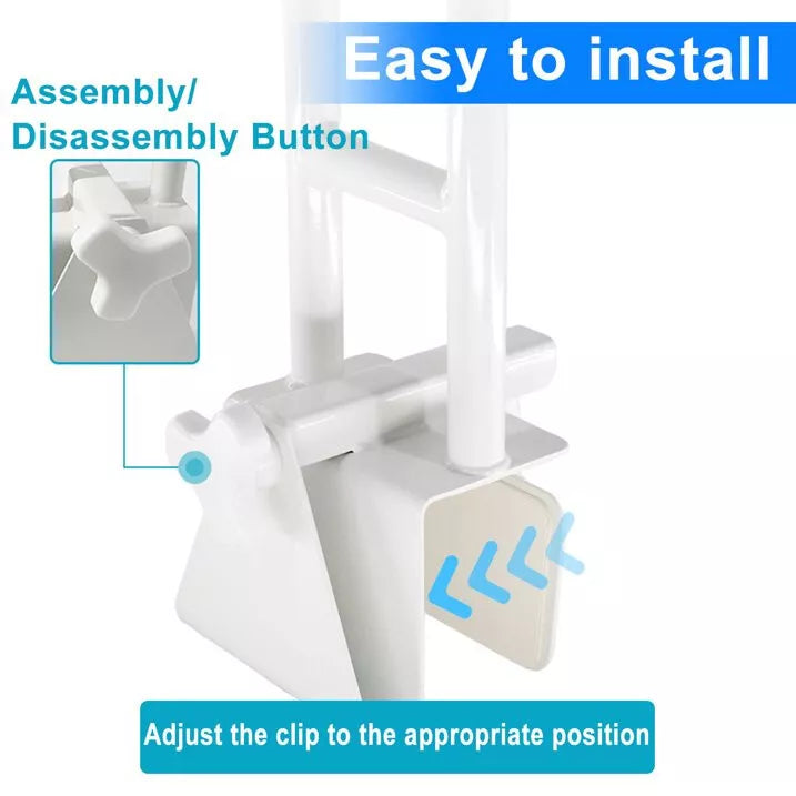 "Ergonomischer Badewannenhaltegriff für Senioren, weiß, sicherer Halt, keine Installation nötig, stilvolles Design"