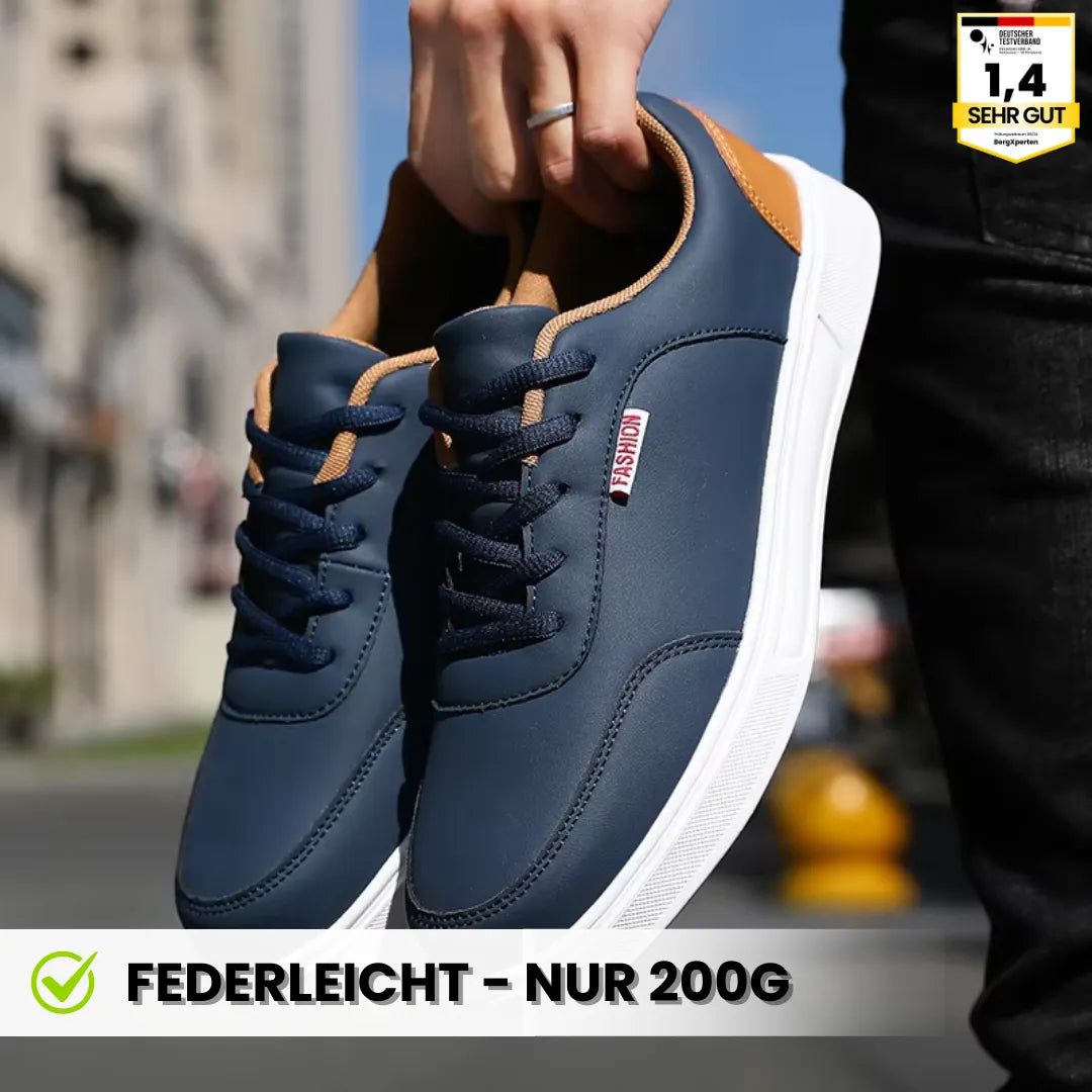 "Ergonomischer Damen-Sneaker mit rutschfester Sohle, breitem Zehenraum und atmungsaktivem Material für Komfort und Halt."
