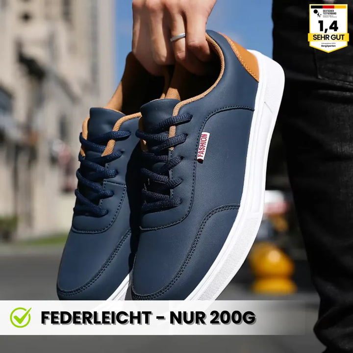 "Ergonomischer Damen-Sneaker mit rutschfester Sohle, breitem Zehenraum und atmungsaktivem Material für Komfort und Halt."