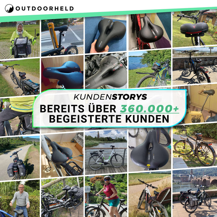 "Ergonomischer Fahrradsattel mit dämpfender Gel-Technologie und atmungsaktiver Oberfläche für maximalen Komfort"