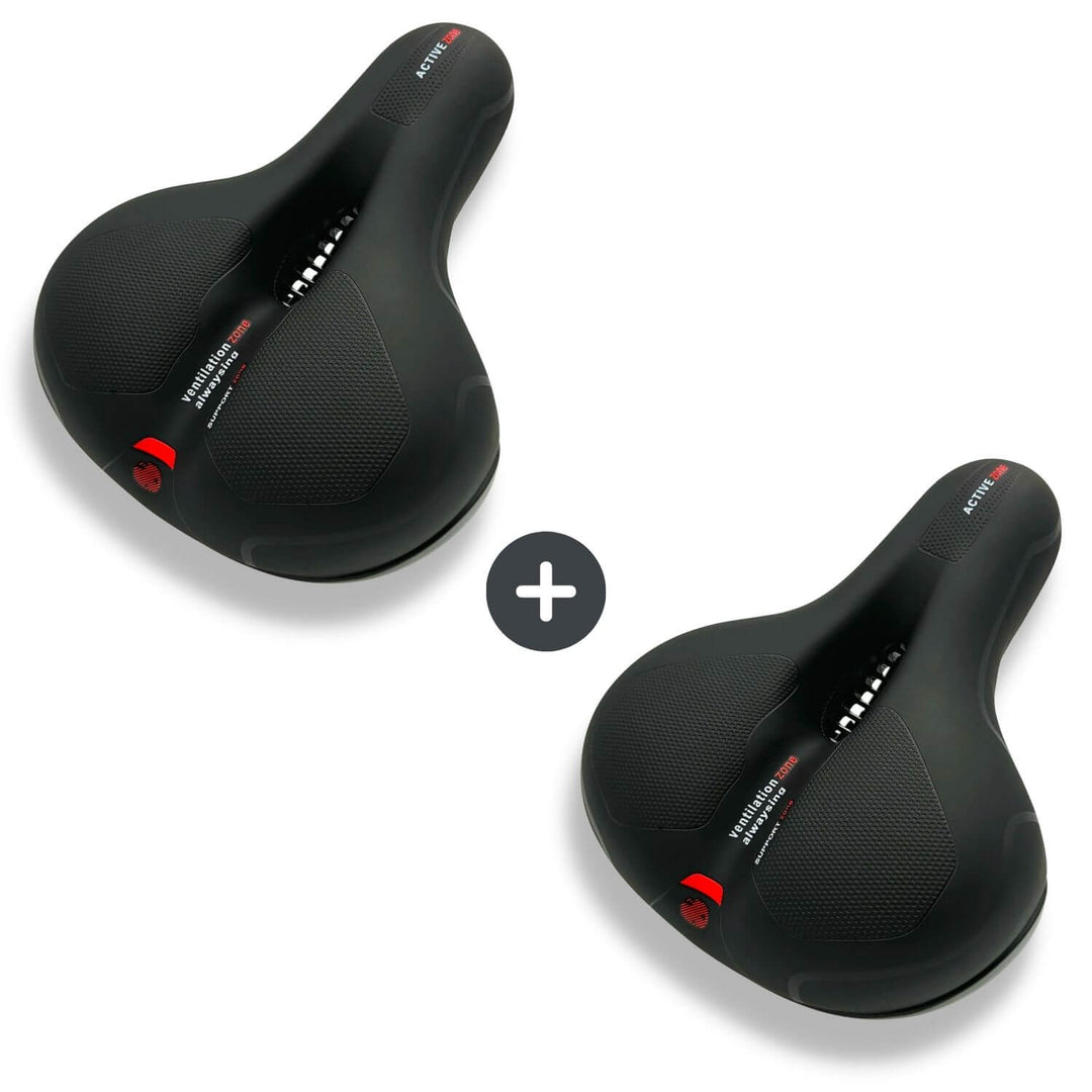 "Ergonomischer Fahrradsattel mit dämpfender Gel-Technologie und atmungsaktiver Oberfläche für maximalen Komfort"