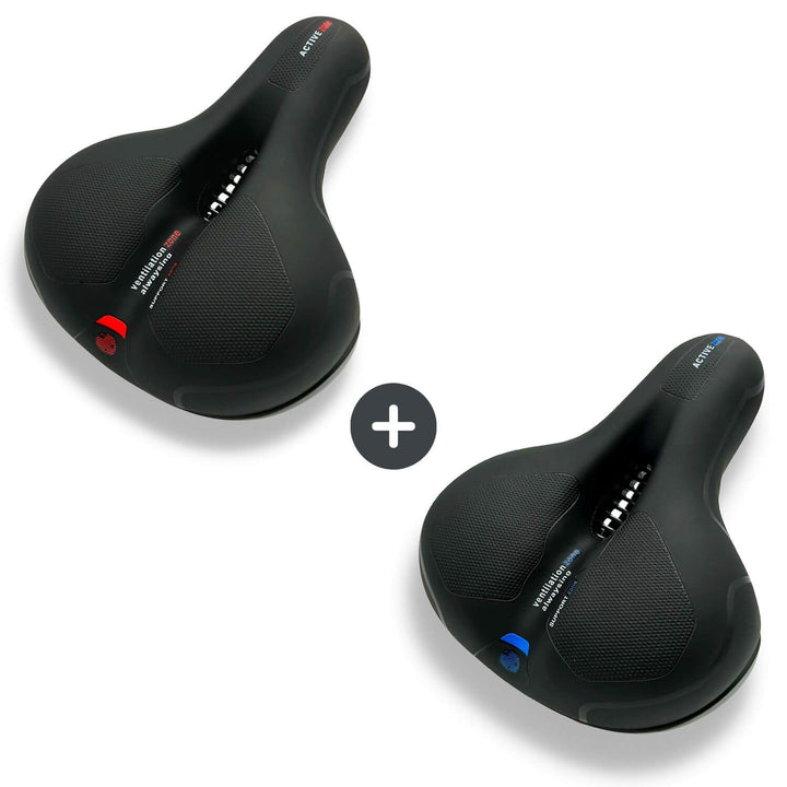 "Ergonomischer Fahrradsattel mit dämpfender Gel-Technologie und atmungsaktiver Oberfläche für maximalen Komfort"