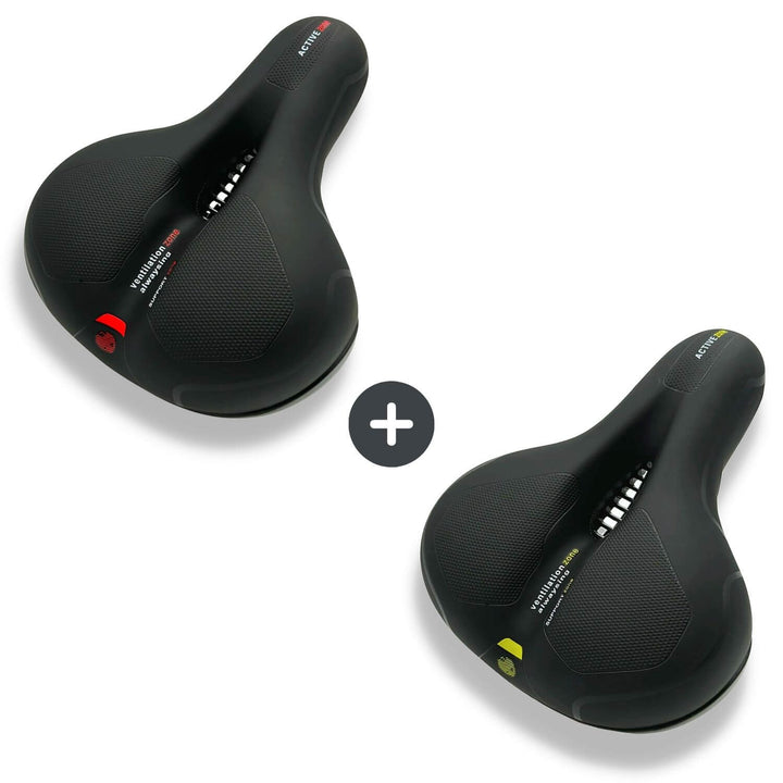 "Ergonomischer Fahrradsattel mit dämpfender Gel-Technologie und atmungsaktiver Oberfläche für maximalen Komfort"