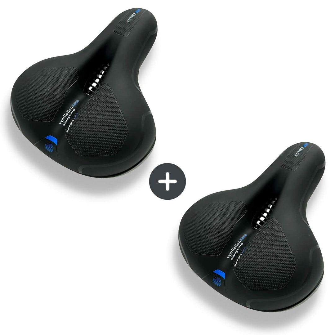 "Ergonomischer Fahrradsattel mit dämpfender Gel-Technologie und atmungsaktiver Oberfläche für maximalen Komfort"