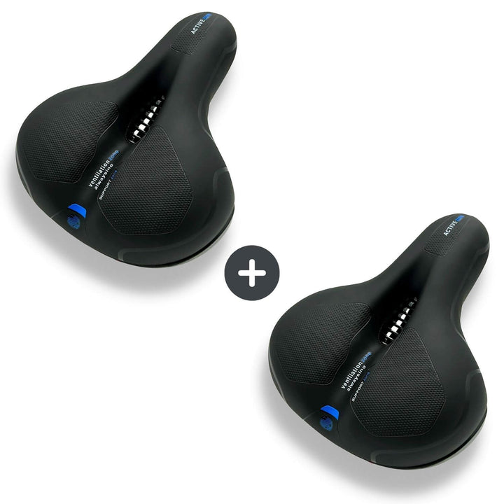 "Ergonomischer Fahrradsattel mit dämpfender Gel-Technologie und atmungsaktiver Oberfläche für maximalen Komfort"