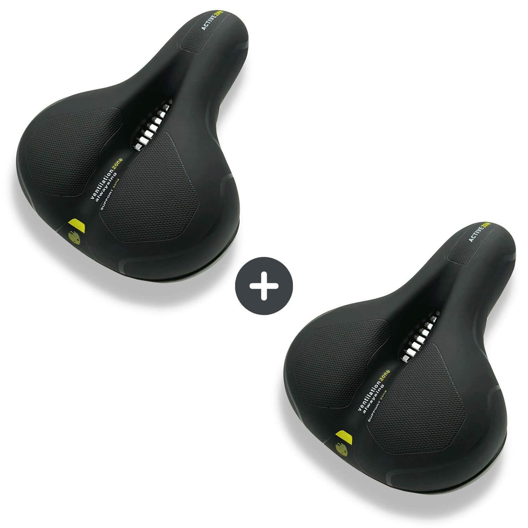 "Ergonomischer Fahrradsattel mit dämpfender Gel-Technologie und atmungsaktiver Oberfläche für maximalen Komfort"