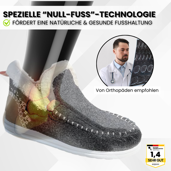"Ergonomischer Komfortschuh, blau, plüschgefüttert, für Damen, rutschfeste Sohle, elegantes Design, fußfreundlich"