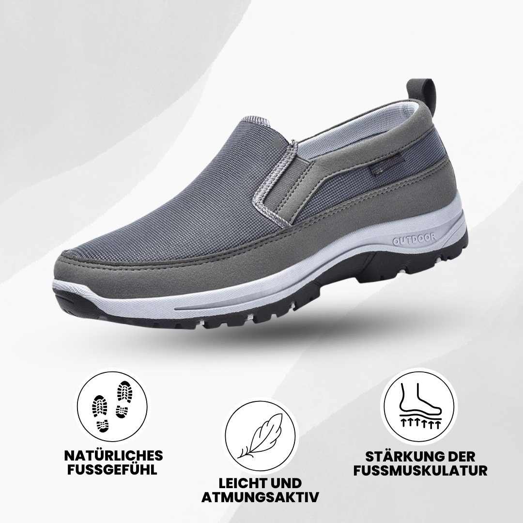 Ergonomischer Komfortschuh mit atmungsaktivem Material und rutschfester Sohle für optimalen Halt und Fußgesundheit.