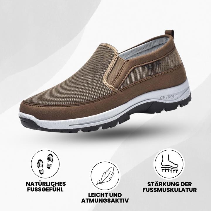 Ergonomischer Komfortschuh mit atmungsaktivem Material und rutschfester Sohle für optimalen Halt und Fußgesundheit.