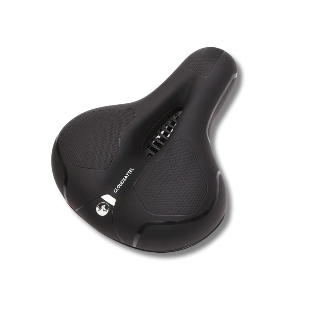 Ergonomischer, orthopädischer Fahrradsitz mit reflektierendem Streifen und Belüftungssystem für schmerzfreies, sicheres Fahre