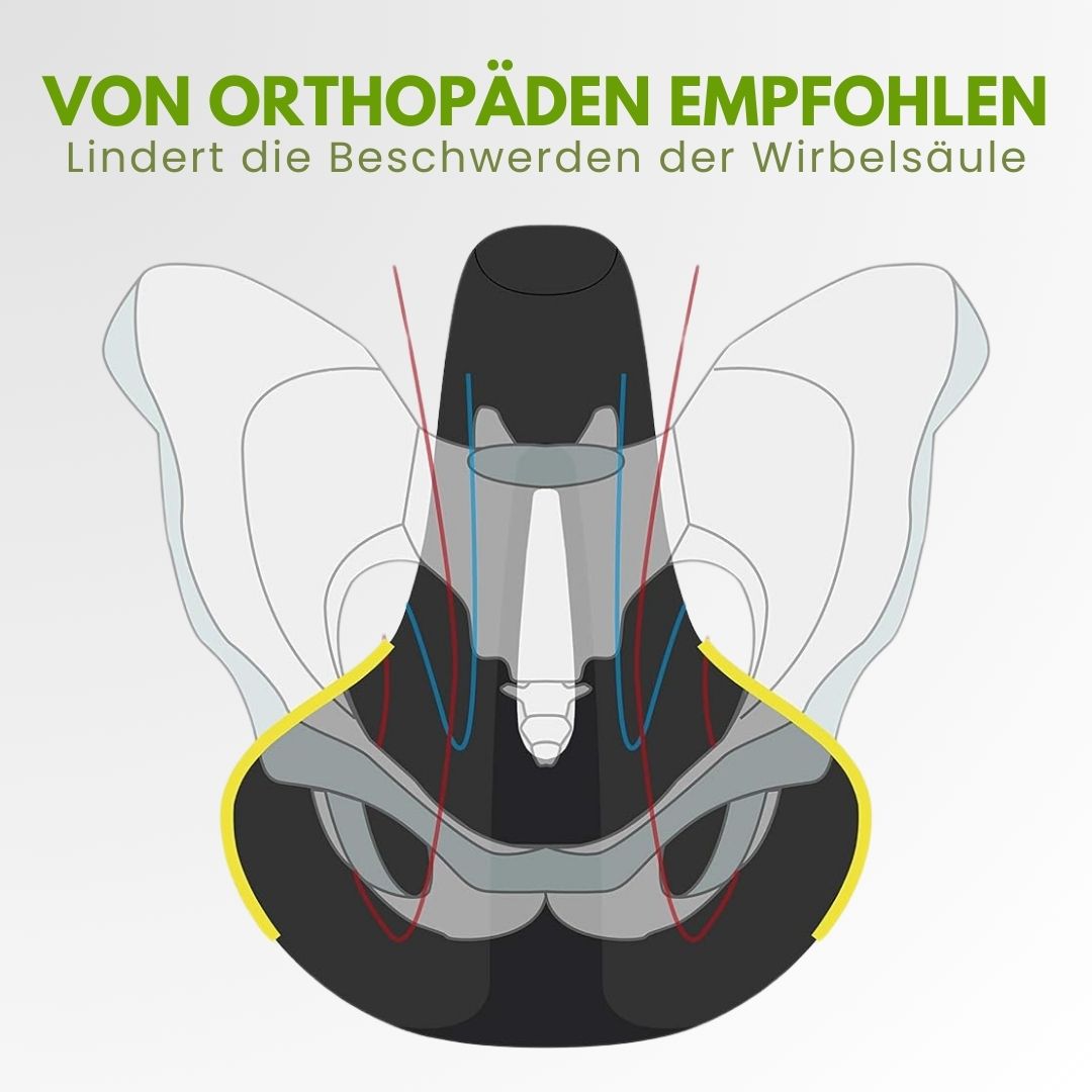 Ergonomischer, orthopädischer Fahrradsitz mit reflektierendem Streifen und Belüftungssystem für schmerzfreies, sicheres Fahre
