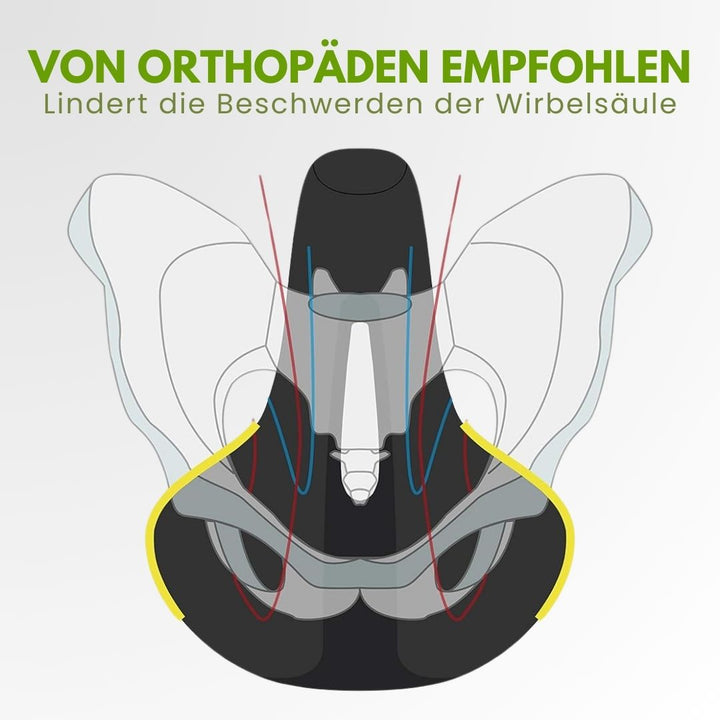 Ergonomischer, orthopädischer Fahrradsitz mit reflektierendem Streifen und Belüftungssystem für schmerzfreies, sicheres Fahre
