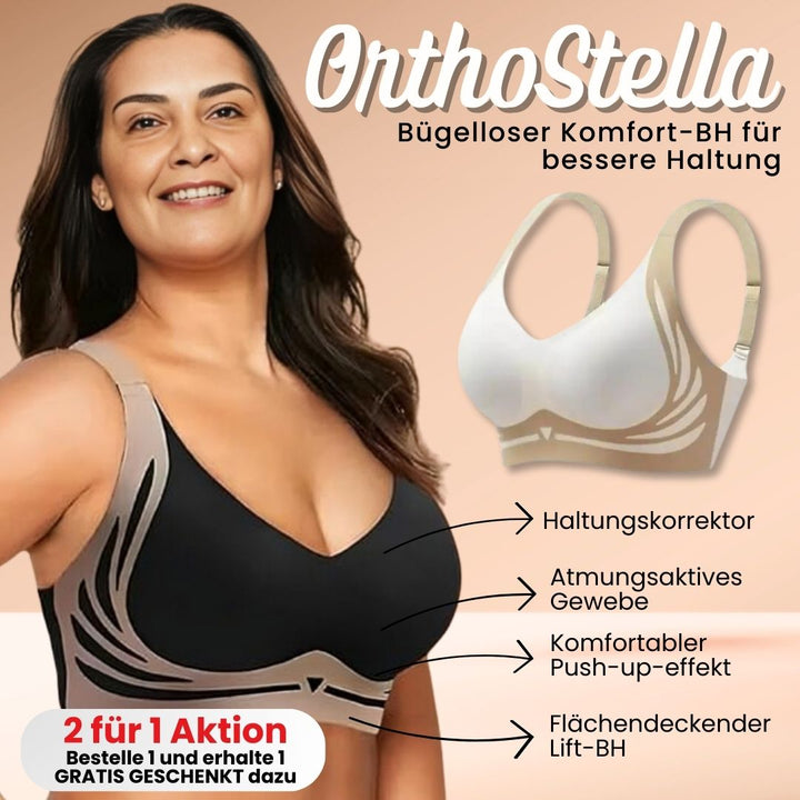 Ergonomischer OrthoStella BH, bügellos und nahtlos, verbessert Haltung, bietet Komfort und Unterstützung.