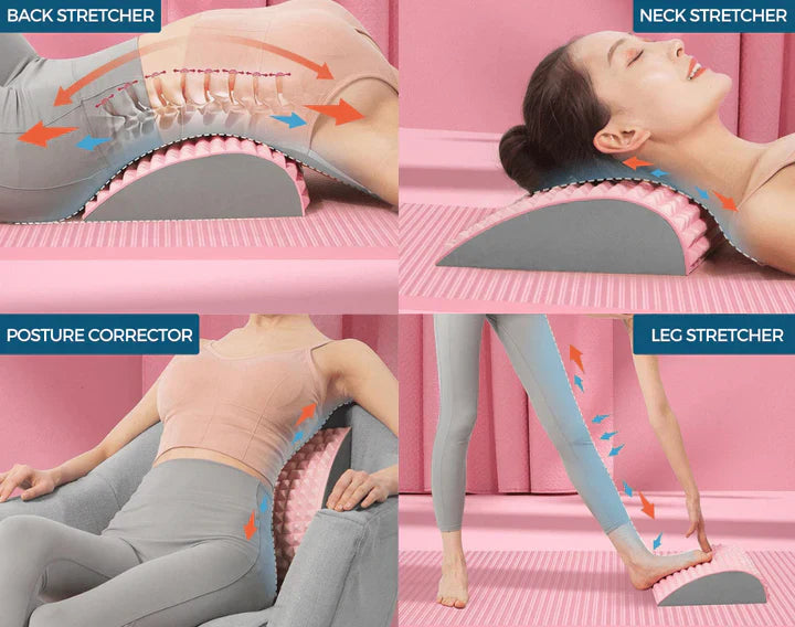 "Ergonomischer Rückenstrecker mit 109 Massagepunkten für Rückenschmerzlinderung und verbesserte Haltung."