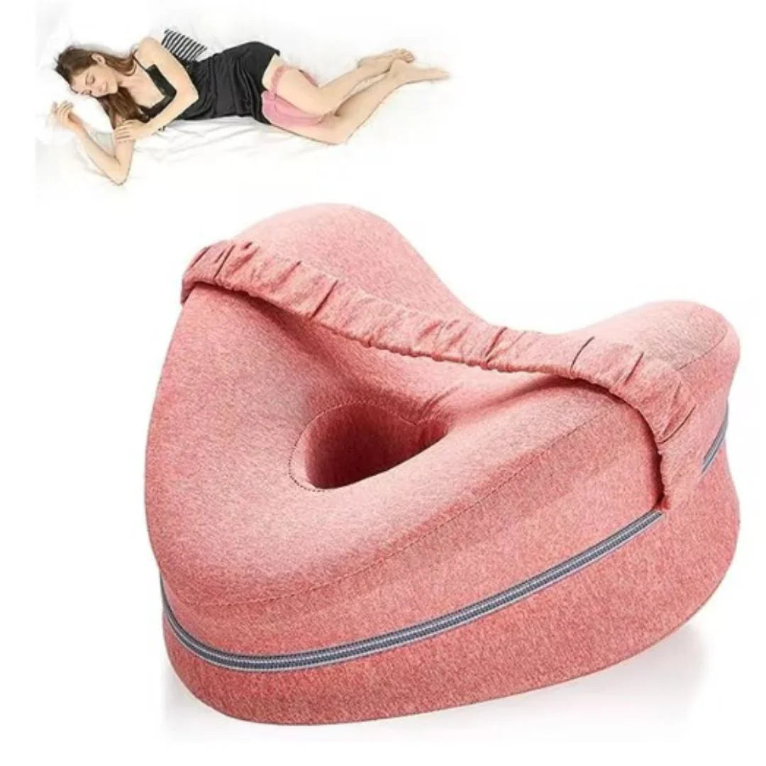 "Ergonomisches Kniekissen aus Memory-Schaum für Seitenschläfer, verbessert Schlafkomfort und unterstützt die Körperhaltung."