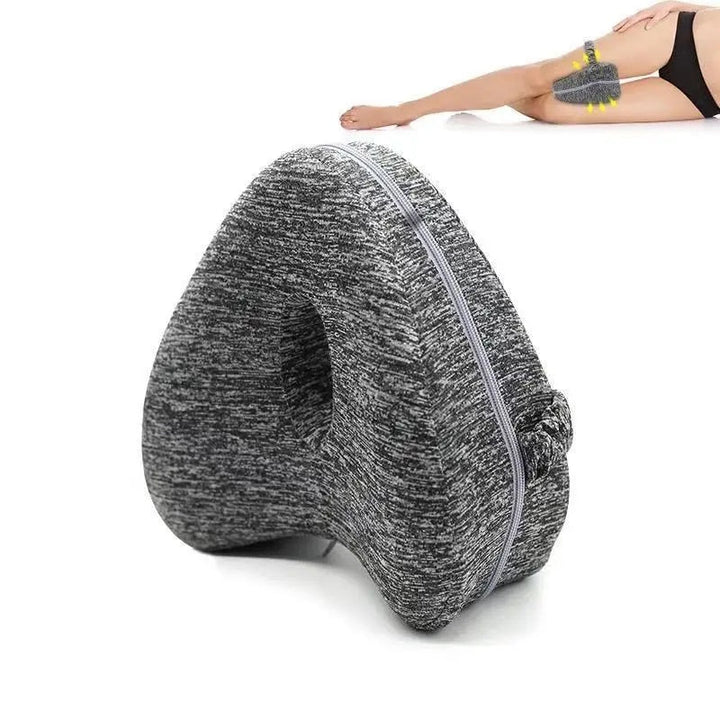 "Ergonomisches Kniekissen aus Memory-Schaum für Seitenschläfer, verbessert Schlafkomfort und unterstützt die Körperhaltung."