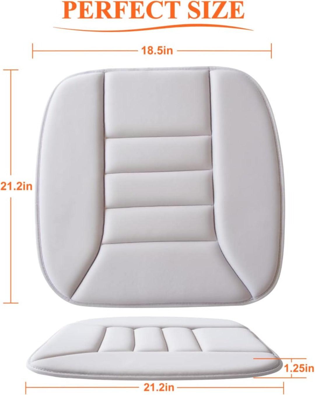 "Ergonomisches, schwarzes Memory Foam Autositzkissen aus atmungsaktivem Stoff für optimalen Komfort im Auto"