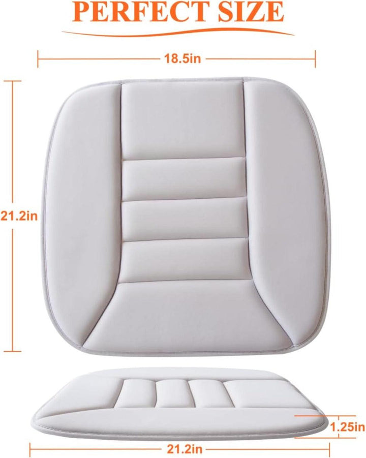 "Ergonomisches, schwarzes Memory Foam Autositzkissen aus atmungsaktivem Stoff für optimalen Komfort im Auto"