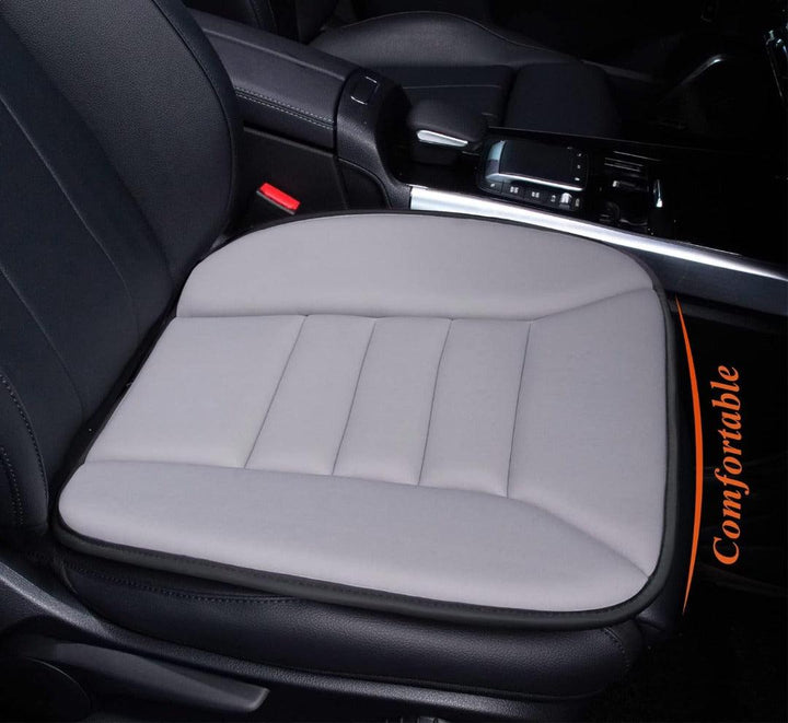 "Ergonomisches, schwarzes Memory Foam Autositzkissen aus atmungsaktivem Stoff für optimalen Komfort im Auto"