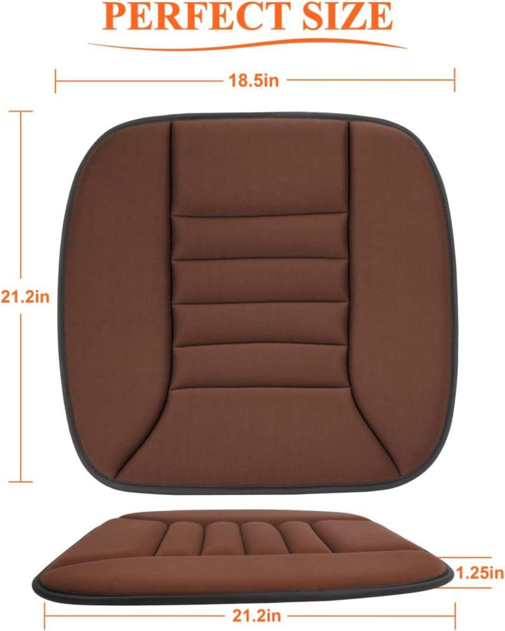 "Ergonomisches, schwarzes Memory Foam Autositzkissen aus atmungsaktivem Stoff für optimalen Komfort im Auto"