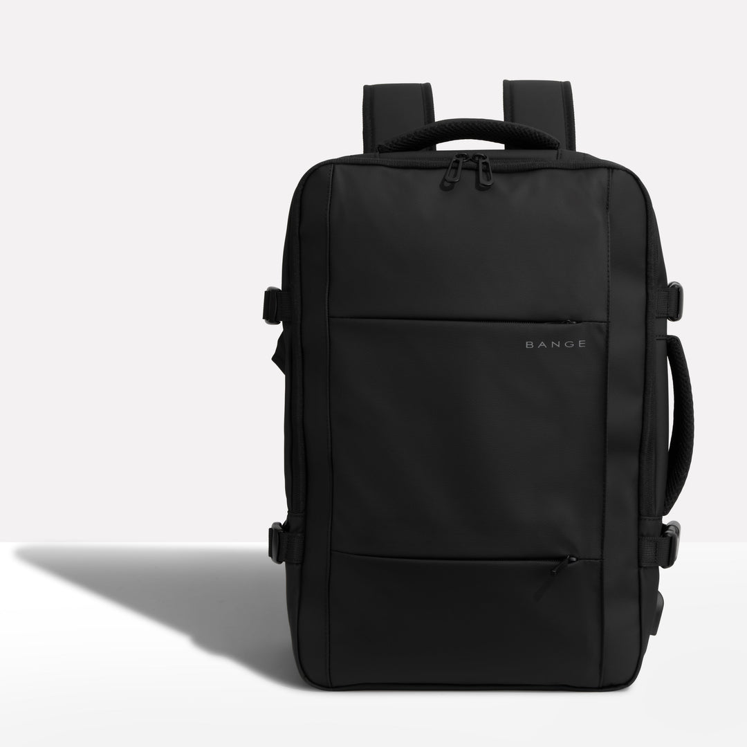 Erweiterbarer wasserdichter Unisex Reiserucksack 22-37L, grau, für Damen und Herren, ideal für Reisen und Alltag.