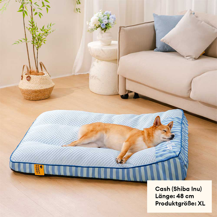 "Extragroßes kühlendes Hundebett, orthopädisch, mit Memory-Schaum, waschbar, für maximalen Komfort."